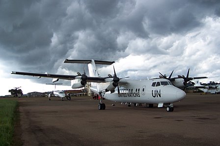 United Nations Dash 7 in Africa.  