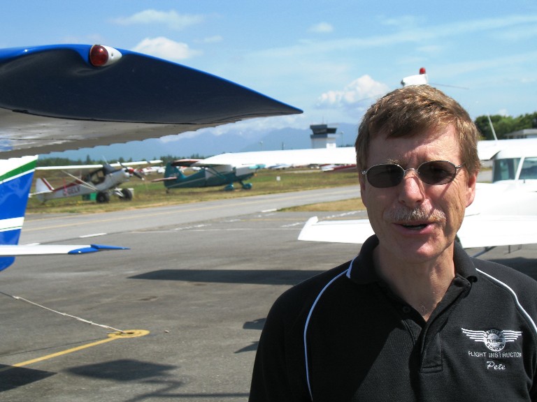 Senior Flight Instrructor Pete Waddington.  Langley Flying School.