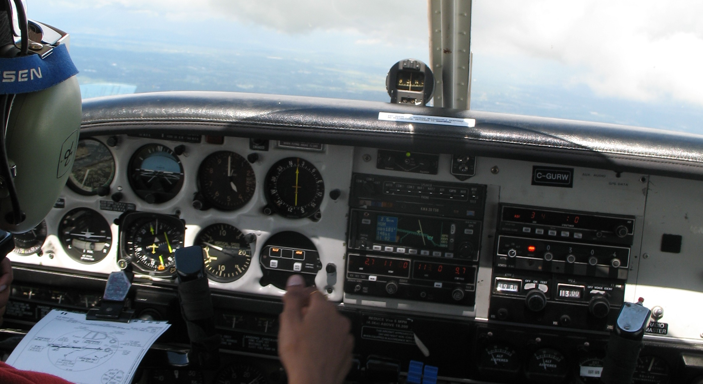 Seneca Instrument Panel.  Langley Flying School.