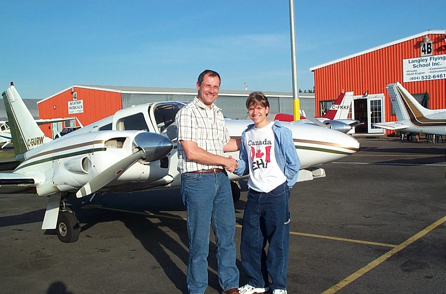 Matt Edwards and Jayson Dudas.  Langley Flying School.