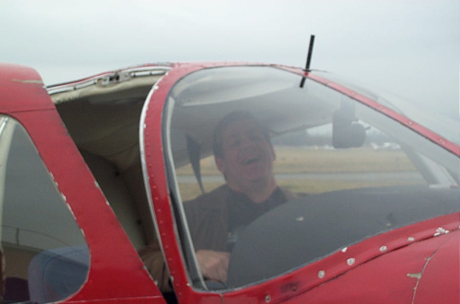 Joel Schacter in Cherokee FKKF after the completion of his First Solo Flight on January 17, 2008.  Langley Flying School